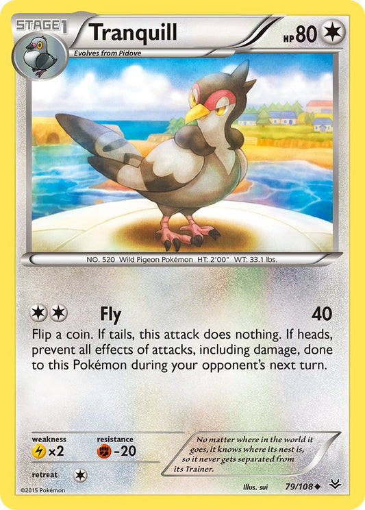 (079/108) Pokemon TCG Roaring Skies Single: Tranquill  Reverse Holo Uncommon