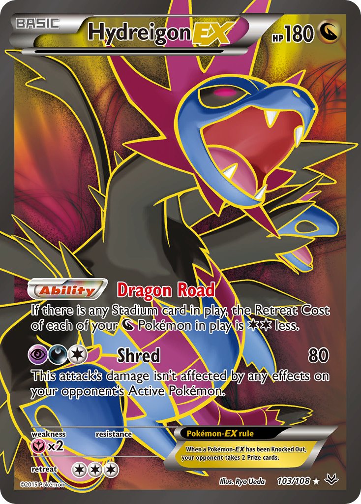 (103/108) Pokemon TCG Roaring Skies Single: Hydreigon EX   Ultra Rare