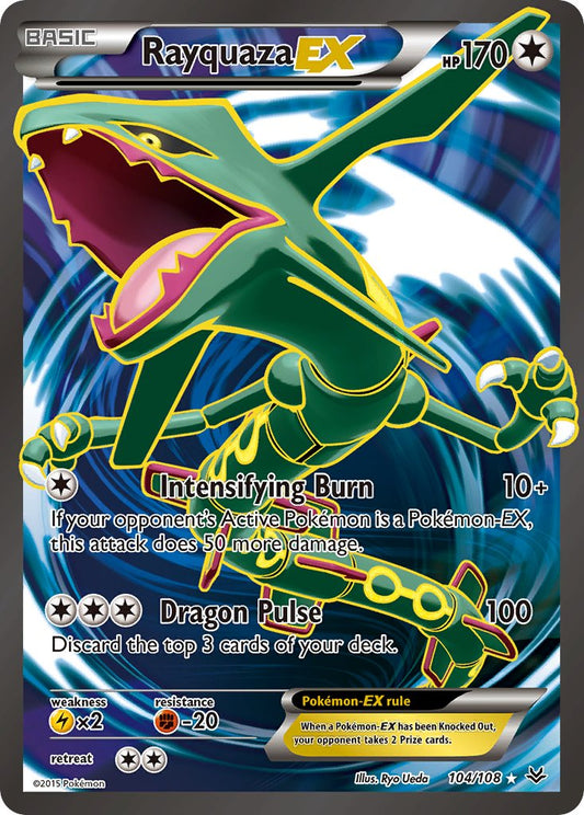 (104/108) Pokemon TCG Roaring Skies Single: Rayquaza EX   Ultra Rare