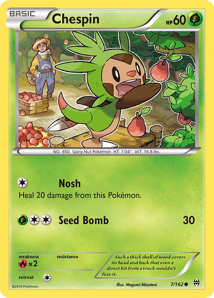 (007/162) Pokemon TCG BREAKthrough Single: Chespin   Common