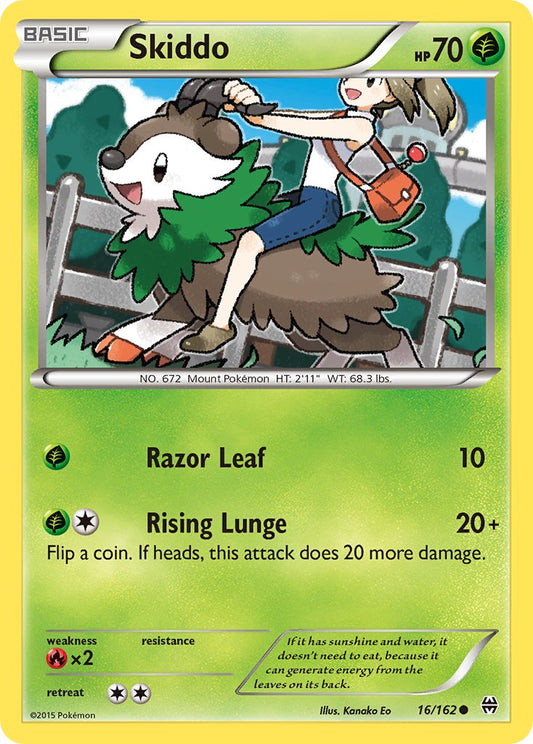 (016/162) Pokemon TCG BREAKthrough Single: Skiddo   Common
