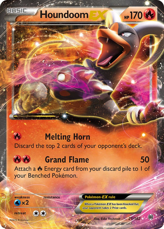 (021/162) Pokemon TCG BREAKthrough Single: Houndoom EX   Ultra Rare