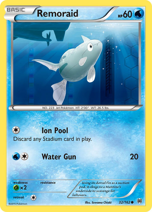 (032/162) Pokemon TCG BREAKthrough Single: Remoraid  Reverse Holo Common