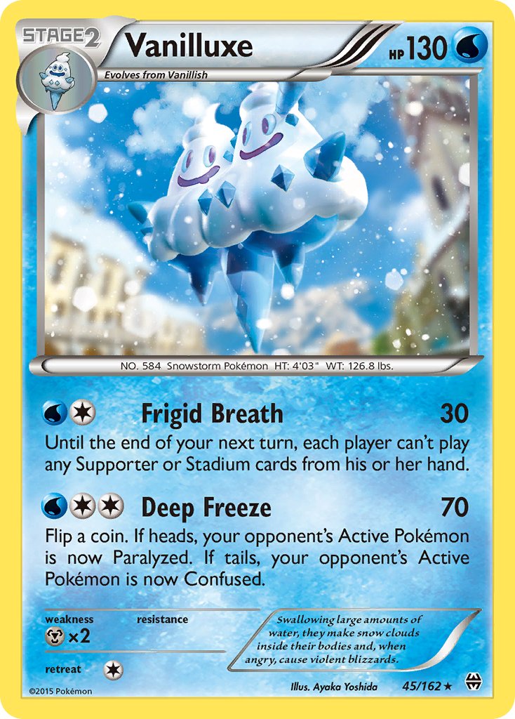 (045/162) Pokemon TCG BREAKthrough Single: Vanilluxe  Reverse Holo Rare