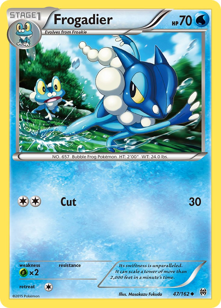 (047/162) Pokemon TCG BREAKthrough Single: Frogadier  Reverse Holo Uncommon