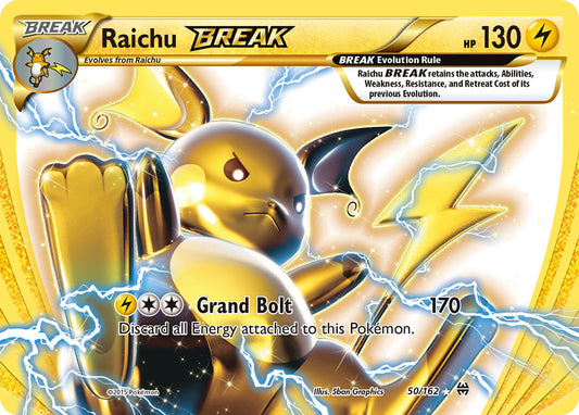 (050/162) Pokemon TCG BREAKthrough Single: Raichu BREAK   Holo Rare