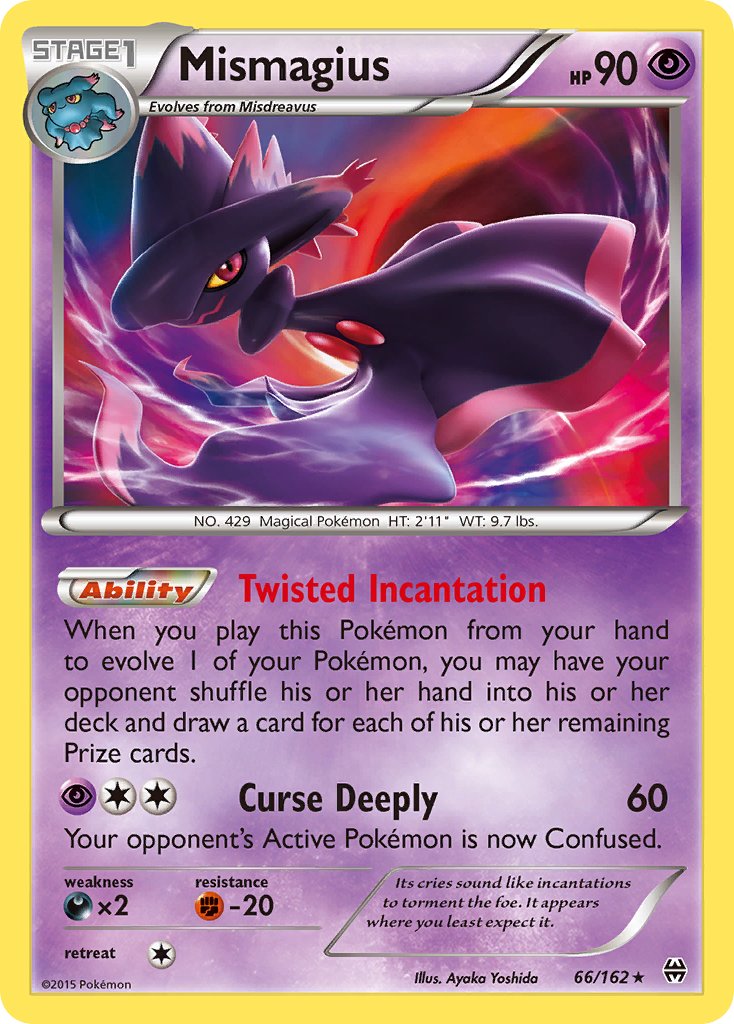 (066/162) Pokemon TCG BREAKthrough Single: Mismagius  Reverse Holo Holo Rare