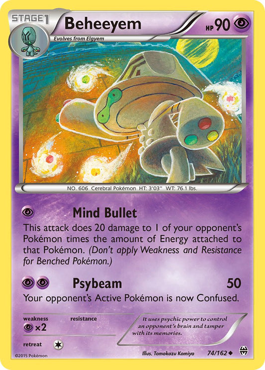 (074/162) Pokemon TCG BREAKthrough Single: Beheeyem  Reverse Holo Uncommon