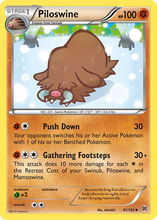 (081/162) Pokemon TCG BREAKthrough Single: Piloswine   Uncommon