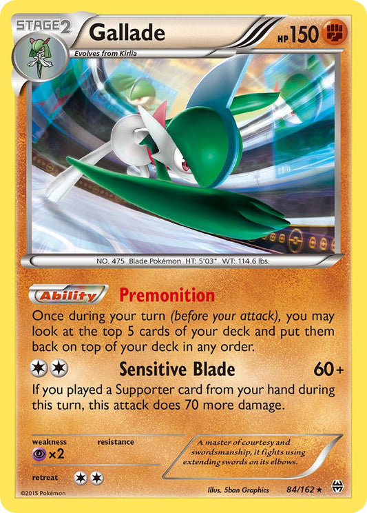 (084/162) Pokemon TCG BREAKthrough Single: Gallade  Reverse Holo Holo Rare