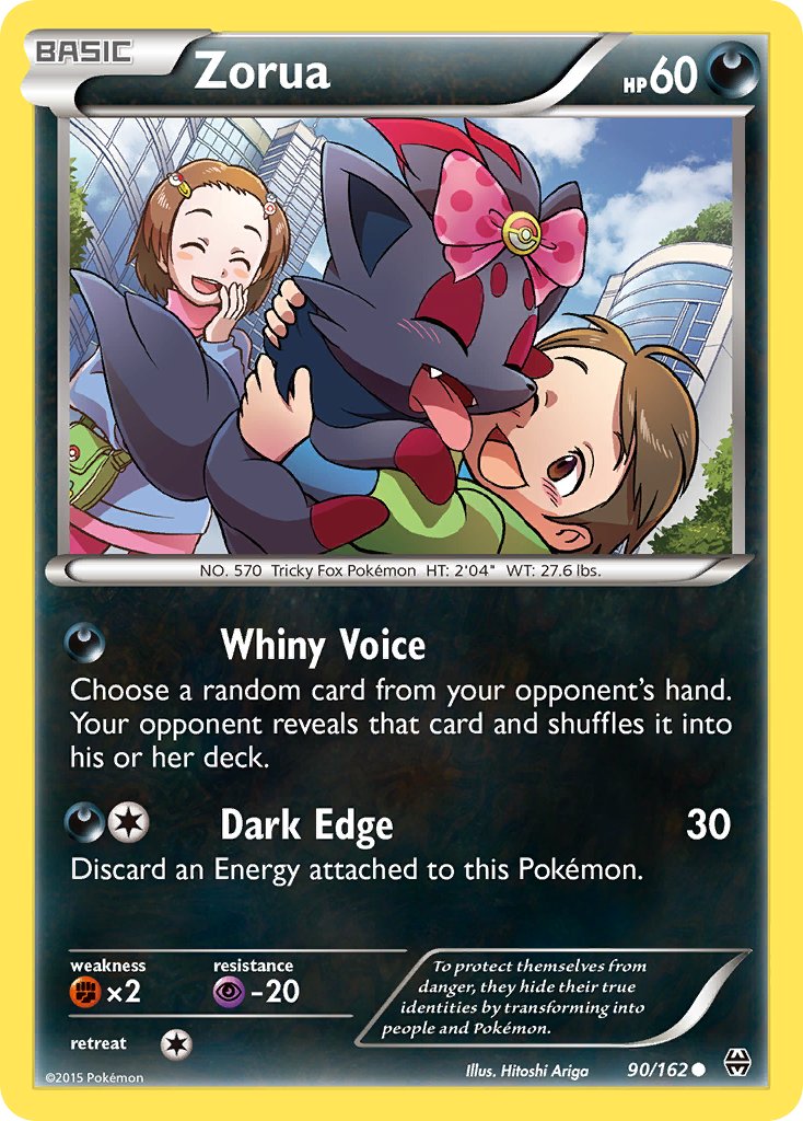 (090/162) Pokemon TCG BREAKthrough Single: Zorua   Common