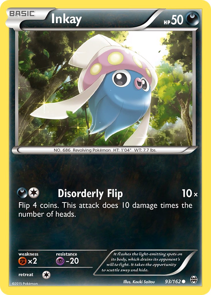 (093/162) Pokemon TCG BREAKthrough Single: Inkay  Reverse Holo Common