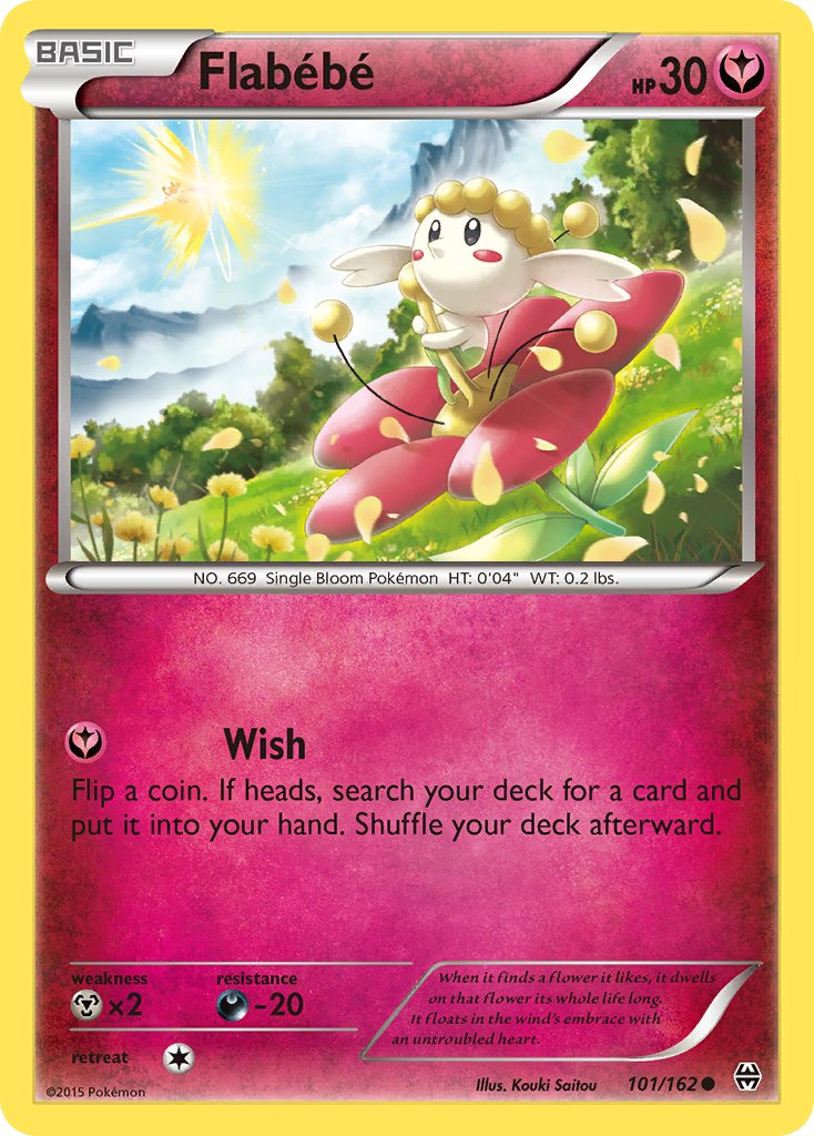 (101/162) Pokemon TCG BREAKthrough Single: Flabébé   Common
