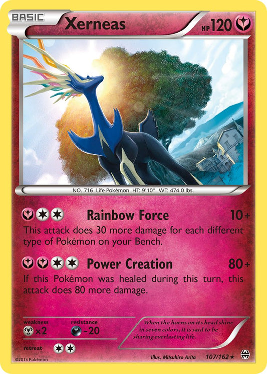 (107/162) Pokemon TCG BREAKthrough Single: Xerneas   Holo Rare