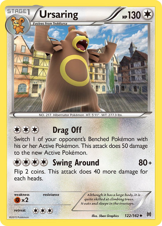 (122/162) Pokemon TCG BREAKthrough Single: Ursaring  Reverse Holo Uncommon
