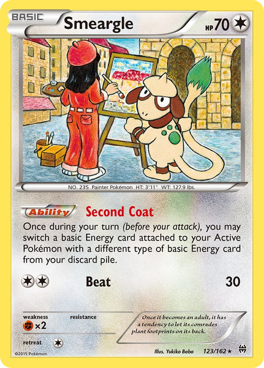(123/162) Pokemon TCG BREAKthrough Single: Smeargle   Rare