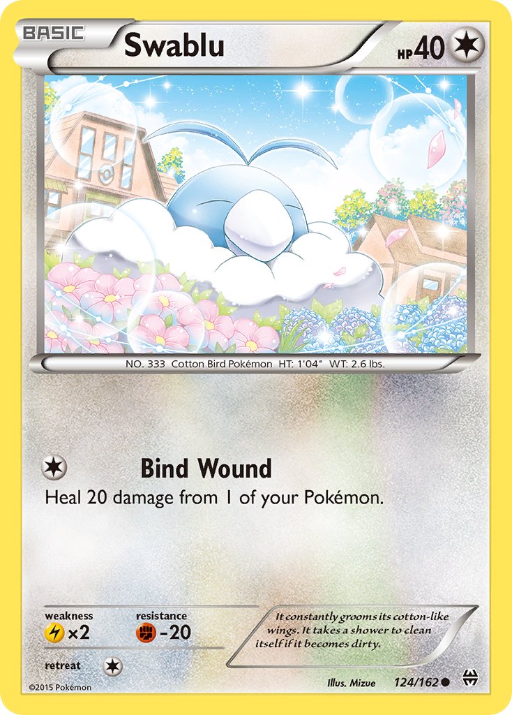 (124/162) Pokemon TCG BREAKthrough Single: Swablu   Common
