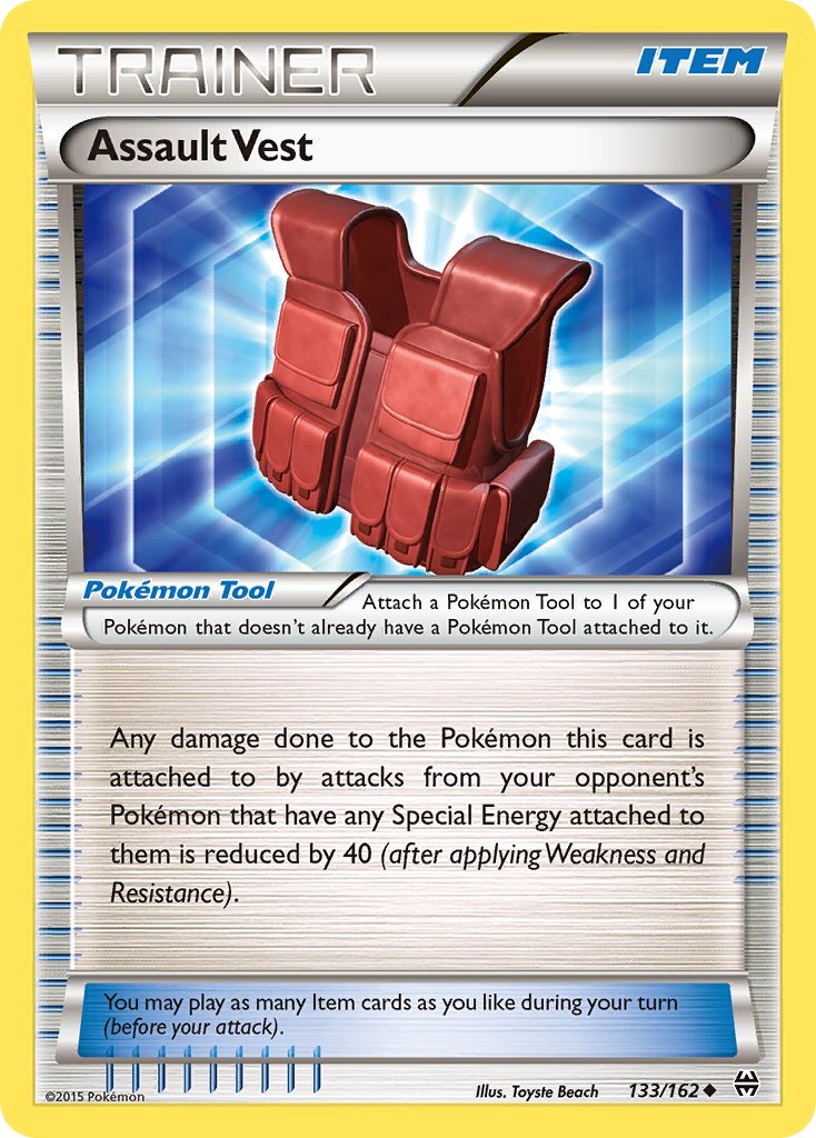 (133/162) Pokemon TCG BREAKthrough Single: Assault Vest  Uncommon
