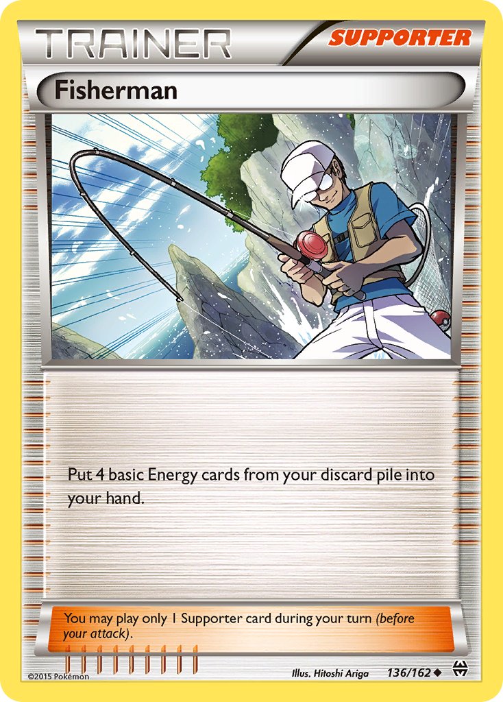 (136/162) Pokemon TCG BREAKthrough Single: Fisherman  Uncommon