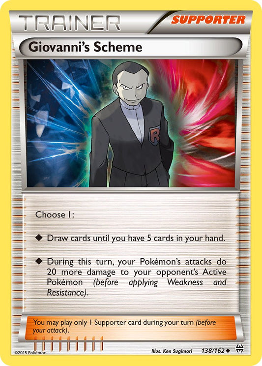 (138/162) Pokemon TCG BREAKthrough Single: Giovanni's Scheme Reverse Holo Uncommon