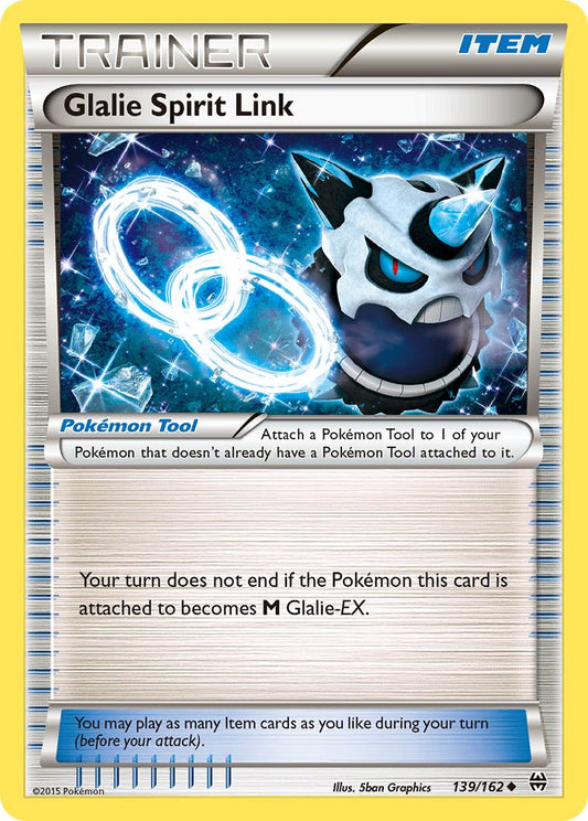 (139/162) Pokemon TCG BREAKthrough Single: Glalie Spirit Link  Uncommon