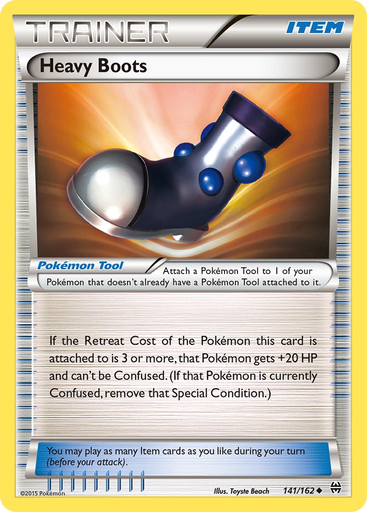 (141/162) Pokemon TCG BREAKthrough Single: Heavy Boots Reverse Holo Uncommon