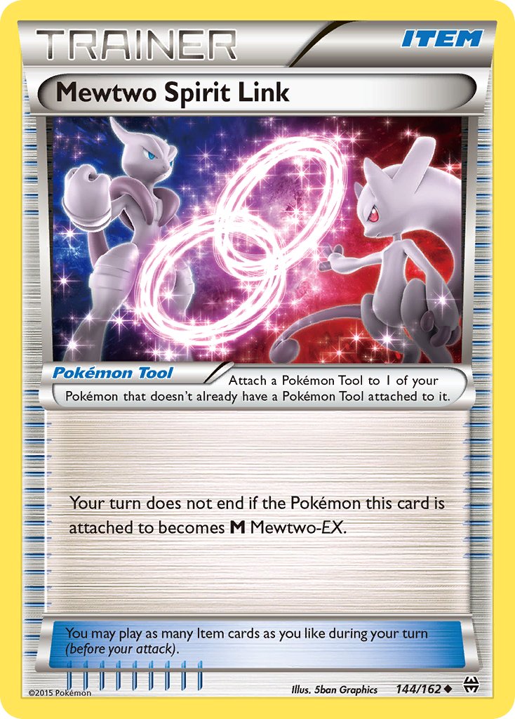 (144/162) Pokemon TCG BREAKthrough Single: Mewtwo Spirit Link Reverse Holo Uncommon