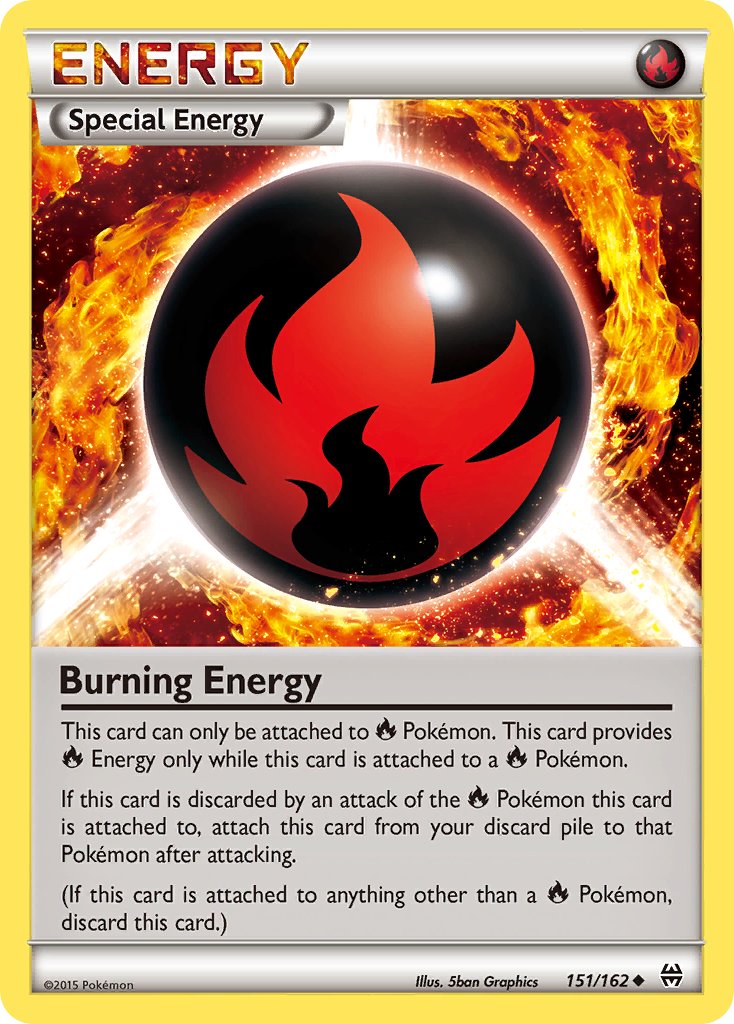 (151/162) Pokemon TCG BREAKthrough Single: Burning Energy  Uncommon