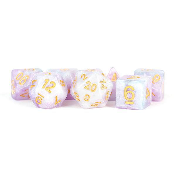 Fanroll: 16mm Resin Polyhedral Dice Set: Lavender
