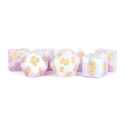 Fanroll: 16mm Resin Polyhedral Dice Set: Lavender