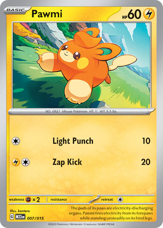 (007/015) Pokemon TCG McDonald's Match Battle 2023 Single: Pawmi   Promo