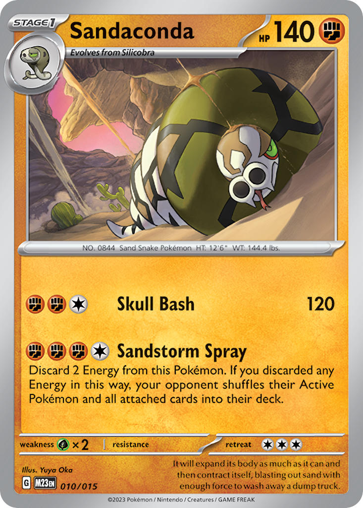 (010/015) Pokemon TCG McDonald's Match Battle 2023 Single: Sandaconda   Promo