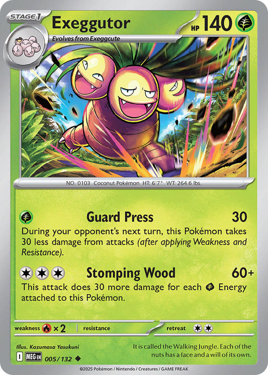 (005/MEG) Pokemon TCG Mega Evolution Single: Exeggutor  Reverse Holo Uncommon