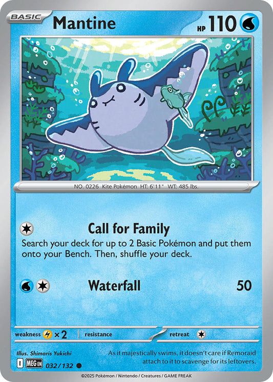 (032/MEG) Pokemon TCG Mega Evolution Single: Mantine   Common