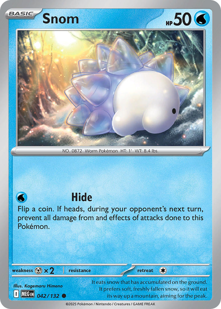(042/MEG) Pokemon TCG Mega Evolution Single: Snom  Reverse Holo Common