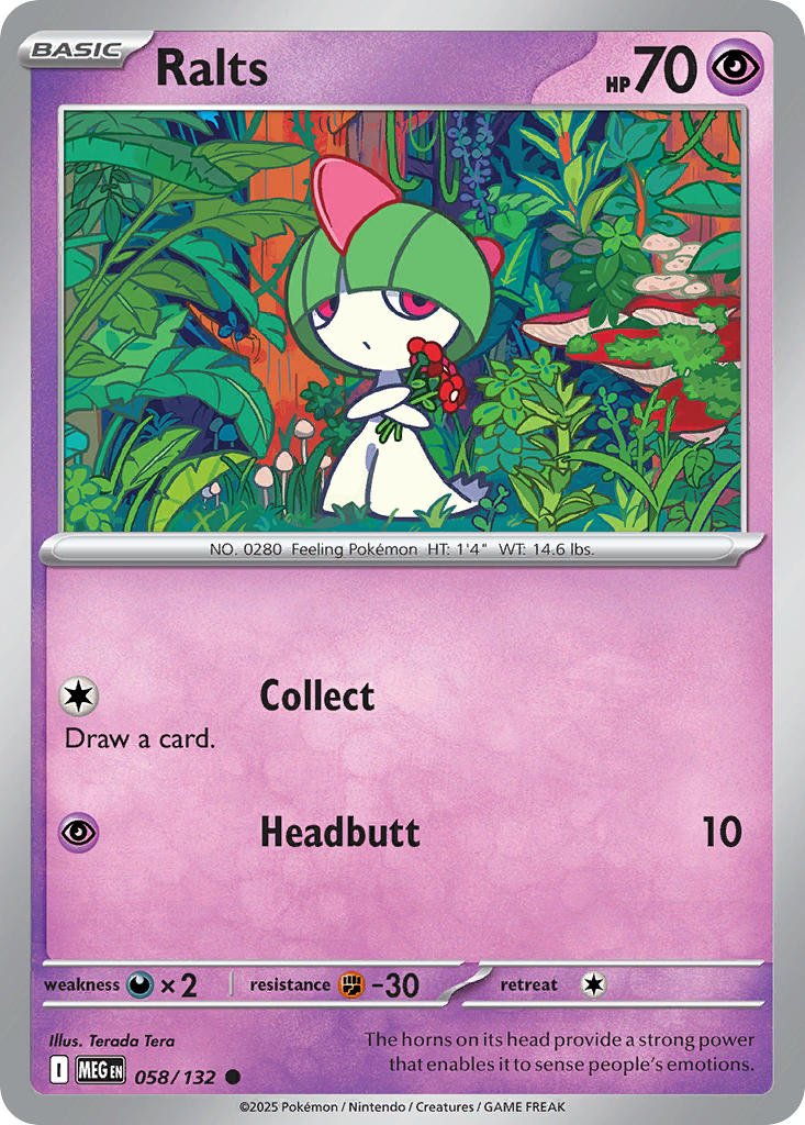 (058/MEG) Pokemon TCG Mega Evolution Single: Ralts   Common