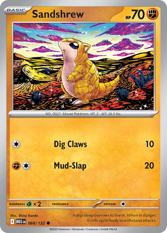 (068/MEG) Pokemon TCG Mega Evolution Single: Sandshrew   Common