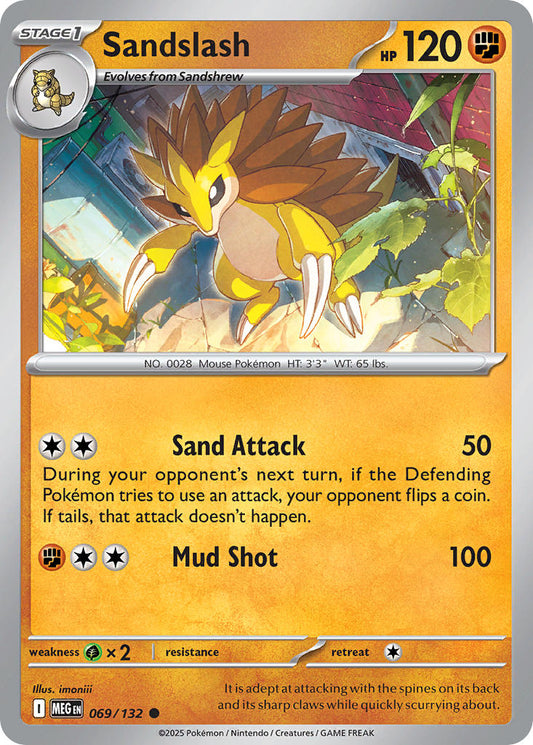 (069/MEG) Pokemon TCG Mega Evolution Single: Sandslash   Common