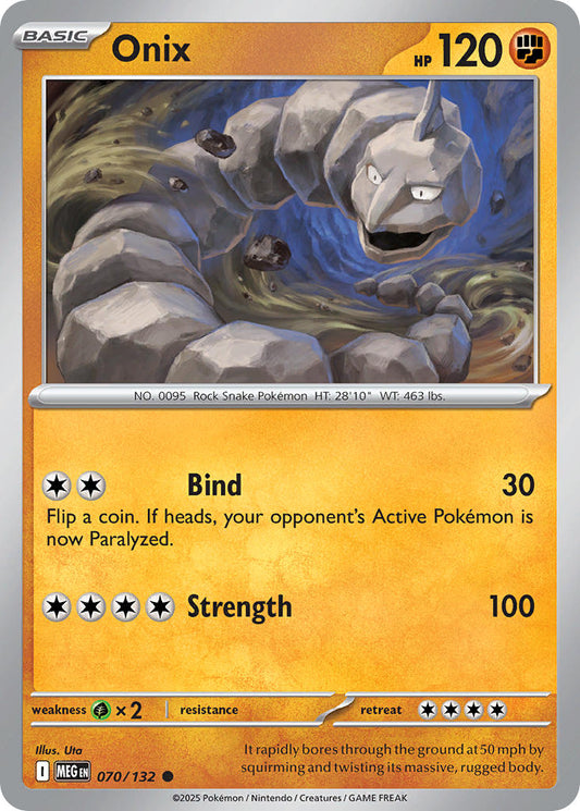 (070/MEG) Pokemon TCG Mega Evolution Single: Onix   Common