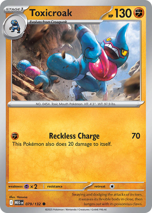 (079/MEG) Pokemon TCG Mega Evolution Single: Toxicroak   Common
