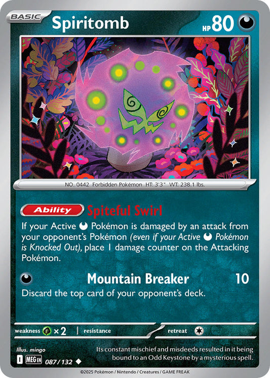 (087/MEG) Pokemon TCG Mega Evolution Single: Spiritomb  Reverse Holo Uncommon