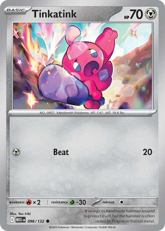 (096/MEG) Pokemon TCG Mega Evolution Single: Tinkatink  Reverse Holo Common