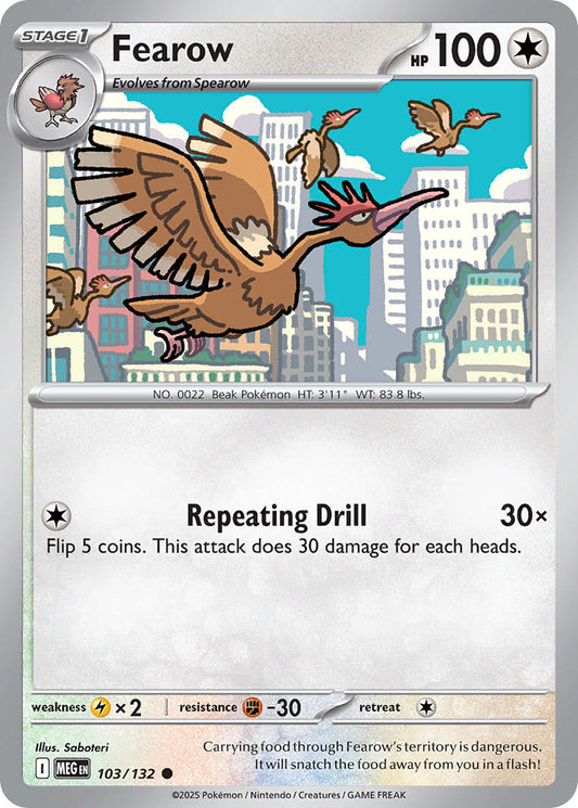 (103/MEG) Pokemon TCG Mega Evolution Single: Fearow   Common