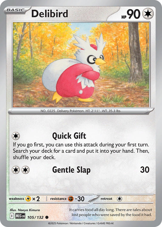 (105/MEG) Pokemon TCG Mega Evolution Single: Delibird   Common