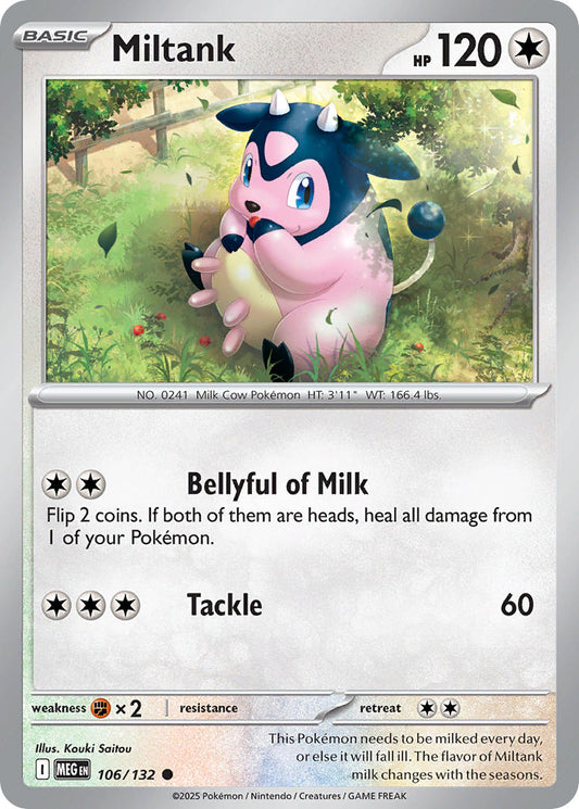 (106/MEG) Pokemon TCG Mega Evolution Single: Miltank  Reverse Holo Common