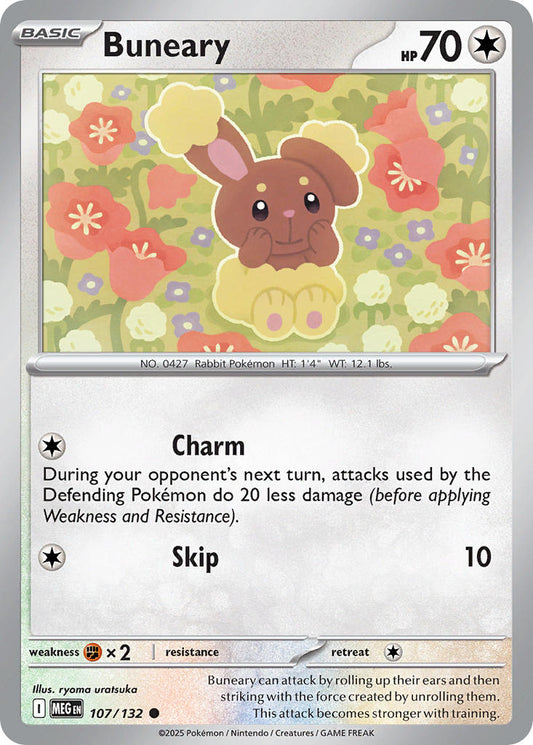 (107/MEG) Pokemon TCG Mega Evolution Single: Buneary   Common