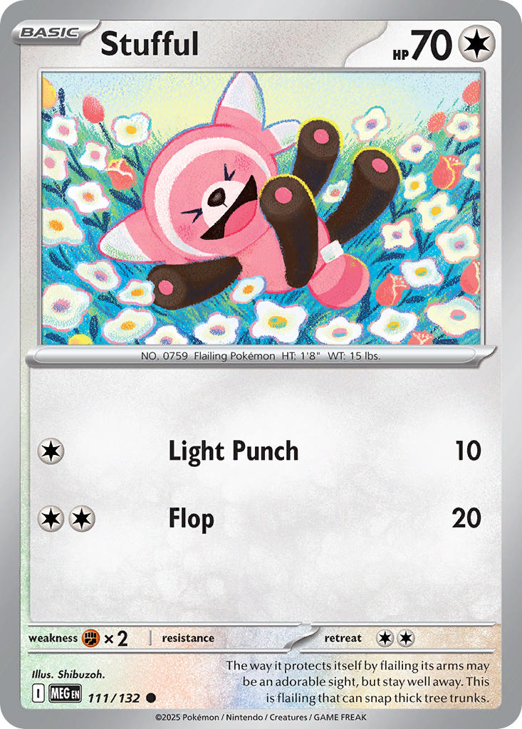 (111/MEG) Pokemon TCG Mega Evolution Single: Stufful  Reverse Holo Common