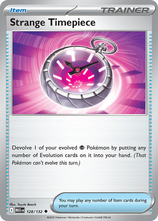 (128/MEG) Pokemon TCG Mega Evolution Single: Strange Timepiece Reverse Holo Uncommon