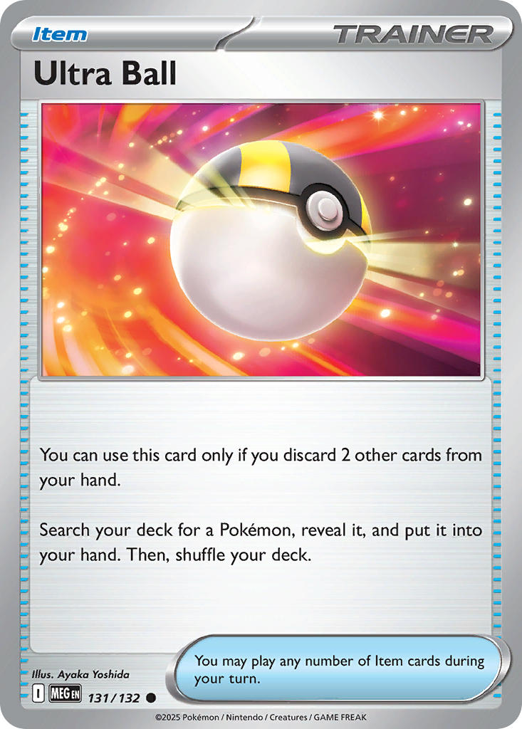 (131/MEG) Pokemon TCG Mega Evolution Single: Ultra Ball  Common