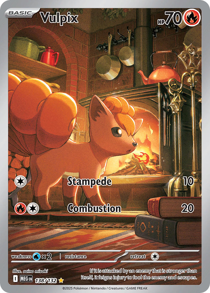 (138/MEG) Pokemon TCG Mega Evolution Single: Vulpix   Illustration Rare
